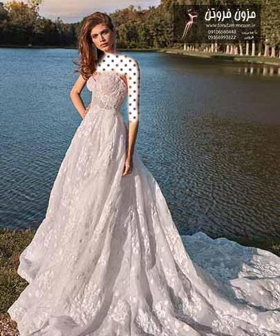 عکس از لباس عروس دکلته