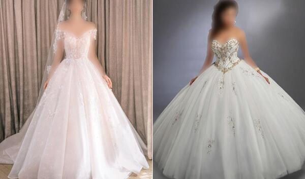 عکس لباس عروس رنگین کمانی