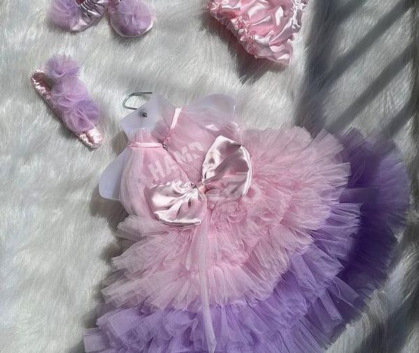 عکس لباس عروس رنگی بچه گانه
