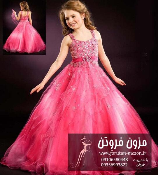 عکس لباس عروس رنگی بچه گانه