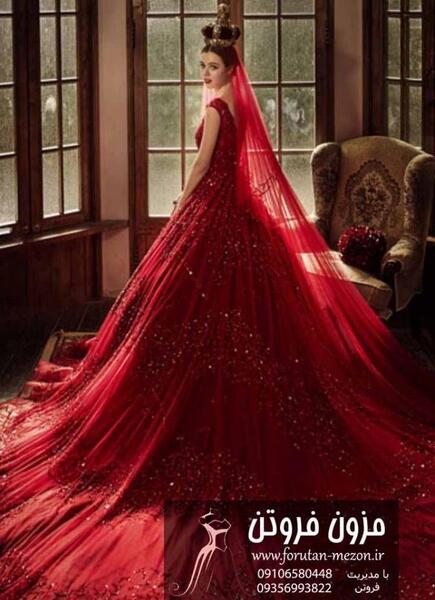 عکس لباس عروس رنگ رنگی