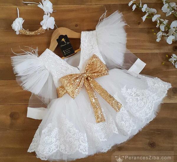 عکس لباس عروس دنباله دار بچه گانه