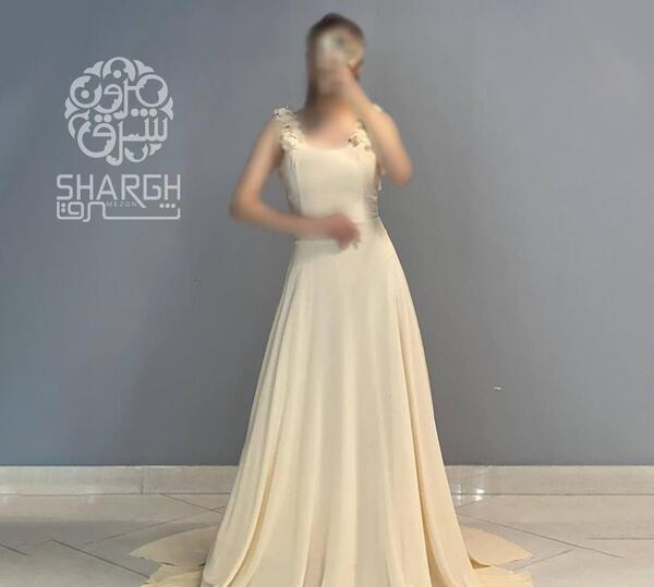 عکس لباس عروس حریر دنباله دار