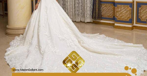 عکس لباس عروس ساده دنباله دار
