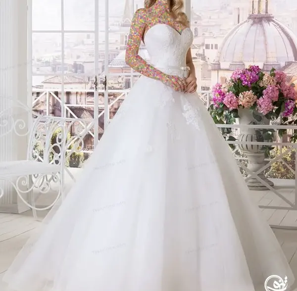 عکس مدل لباس عروس دکلته