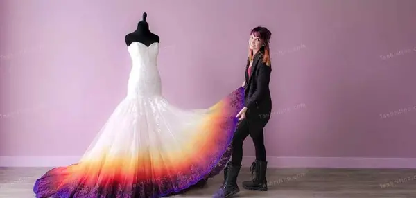 عکس لباس عروس بچه گانه خیلی بلند