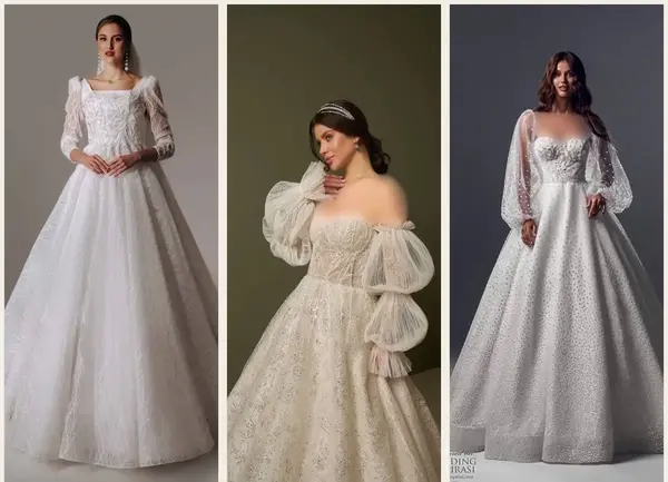 عکس لباس عروس پف دار سفید