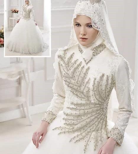 عکس لباس عروس پوشیده با کلاه