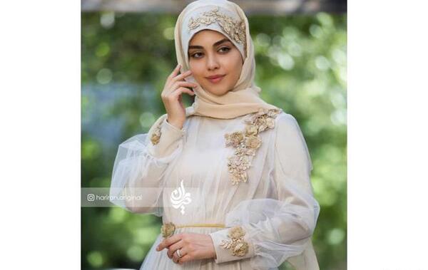 عکس لباس عروس پوشیده با کلاه