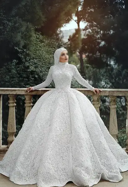 عکس مدل لباس عروس پوشیده