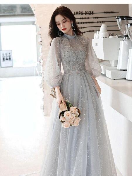 عکس لباس عروس رنگ طوسی