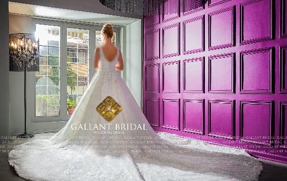 عکس لباس عروس پفی دنباله دار