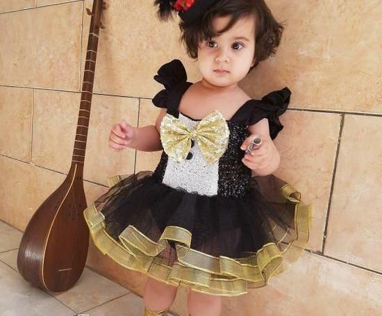 عکس لباس عروس بچه گانه مشکی