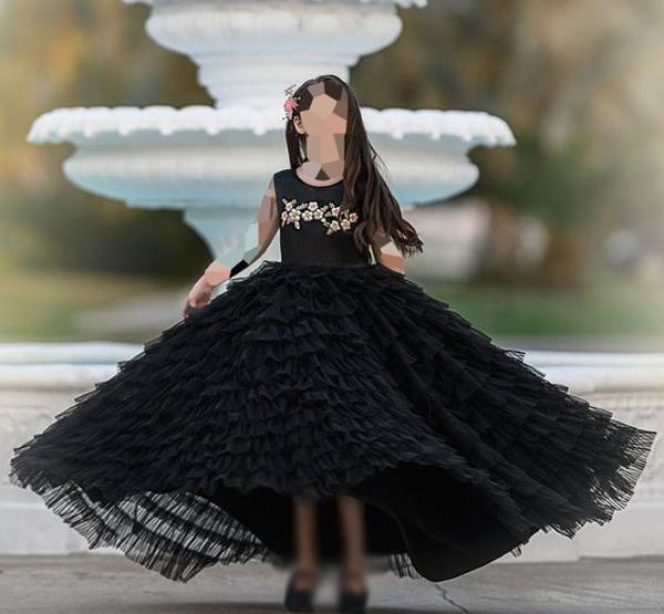 عکس لباس عروس بچه گانه مشکی