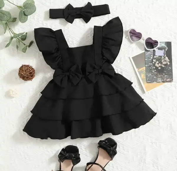 عکس لباس عروس بچه گانه مشکی