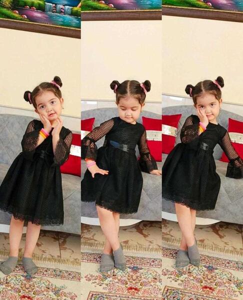 عکس لباس عروس بچه گانه مشکی