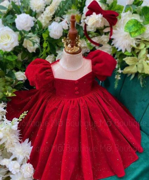 عکس لباس عروس بچه گانه قرمز