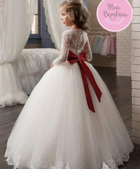 عکس لباس عروس بچه گانه قرمز