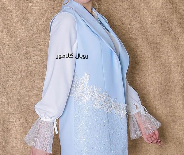 عکس لباس عروس آبی آسمانی