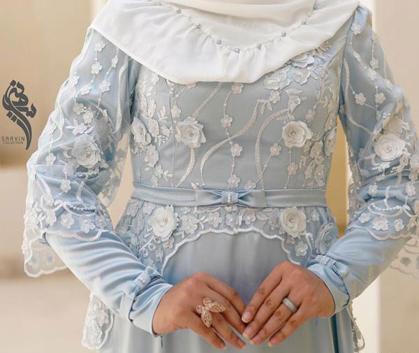 عکس لباس عروس رنگ آبی