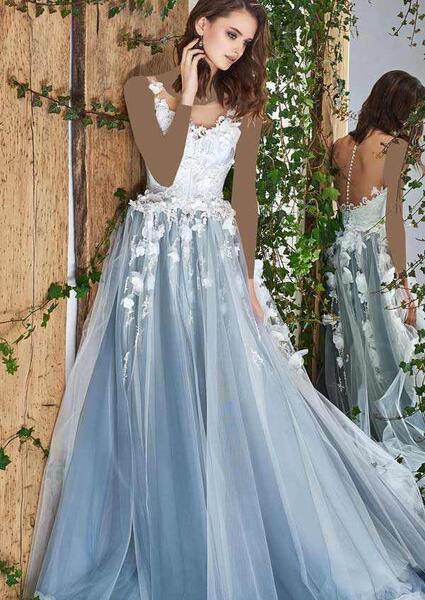 عکس لباس عروس رنگ آبی