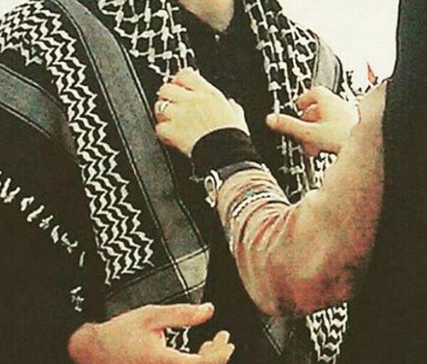 عکس پسر با چفیه لاتی