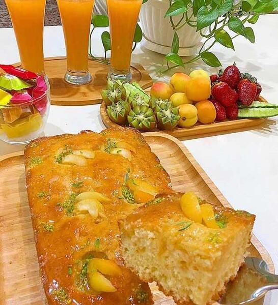 عکس کیک زردآلو