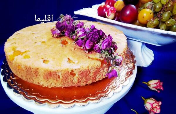 عکس کیک زردآلو