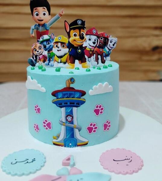 عکس کیک سگ های نگهبان پسرانه