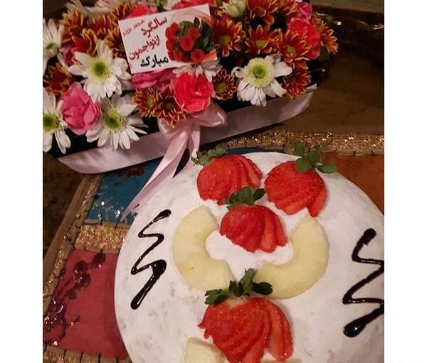 عکس کیک سالگرد عقدمون مبارک