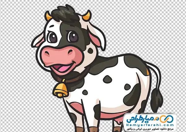 عکس گاو شیرده کارتونی
