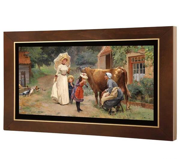 عکس نقاشی گاو در مزرعه