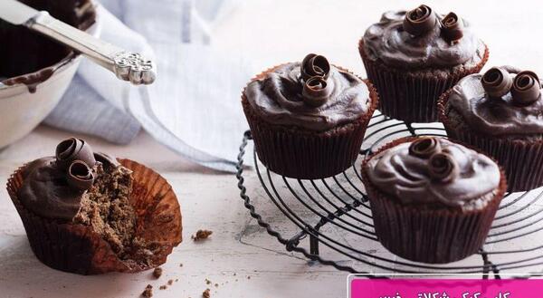 عکس کاپ کیک شکلاتی ساده