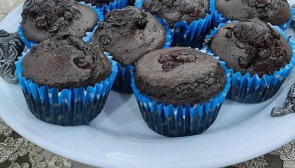 عکس کاپ کیک شکلاتی ساده