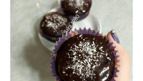 عکس کاپ کیک شکلاتی ساده