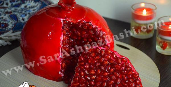 عکس کیک شب یلدا انار
