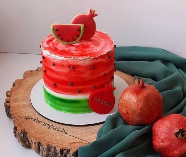 عکس کیک شب یلدا دخترانه