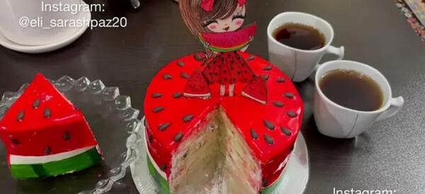 عکس کیک شب یلدا دخترانه