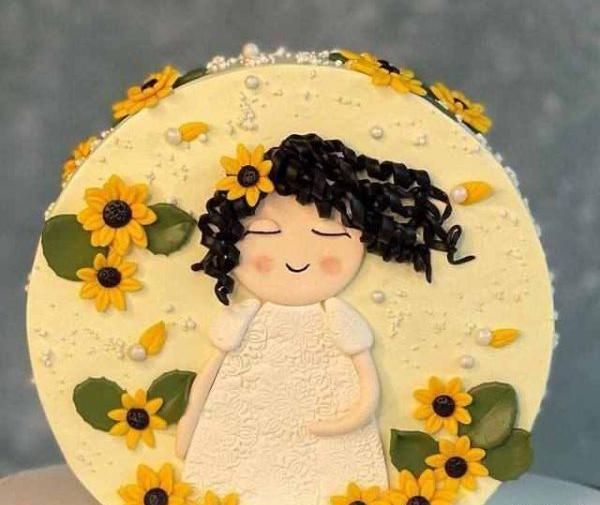 عکس کیک دخترانه شیک و ساده