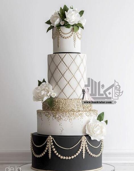 عکس کیک عقد سه طبقه