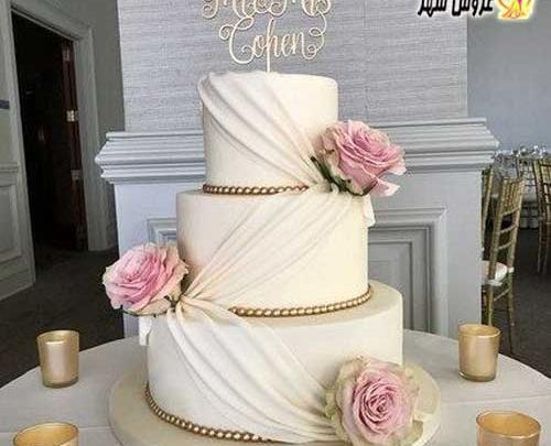 عکس کیک عقد سه طبقه