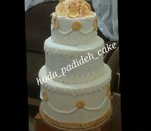 عکس کیک عقد سه طبقه
