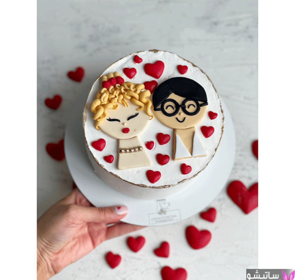 عکس کیک عاشقانه جدید