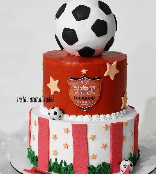 عکس کیک فوتبالی پرسپولیس