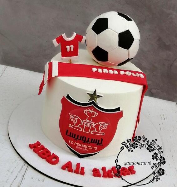 عکس کیک فوتبالی پرسپولیس