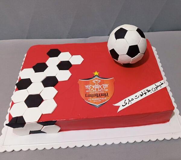 عکس کیک فوتبالی پرسپولیس