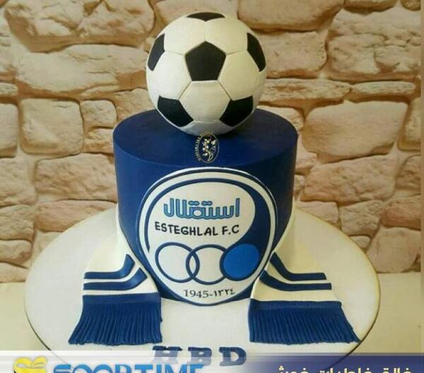 عکس کیک فوتبالی استقلال
