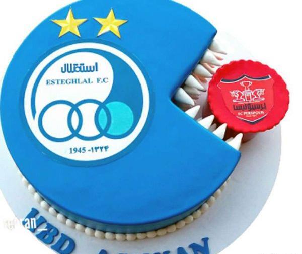 عکس کیک فوتبالی استقلال