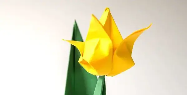 عکس کاردستی گل لاله با کاغذ رنگی