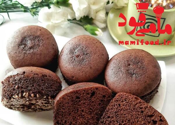 عکس کیک فنجانی شکلاتی
